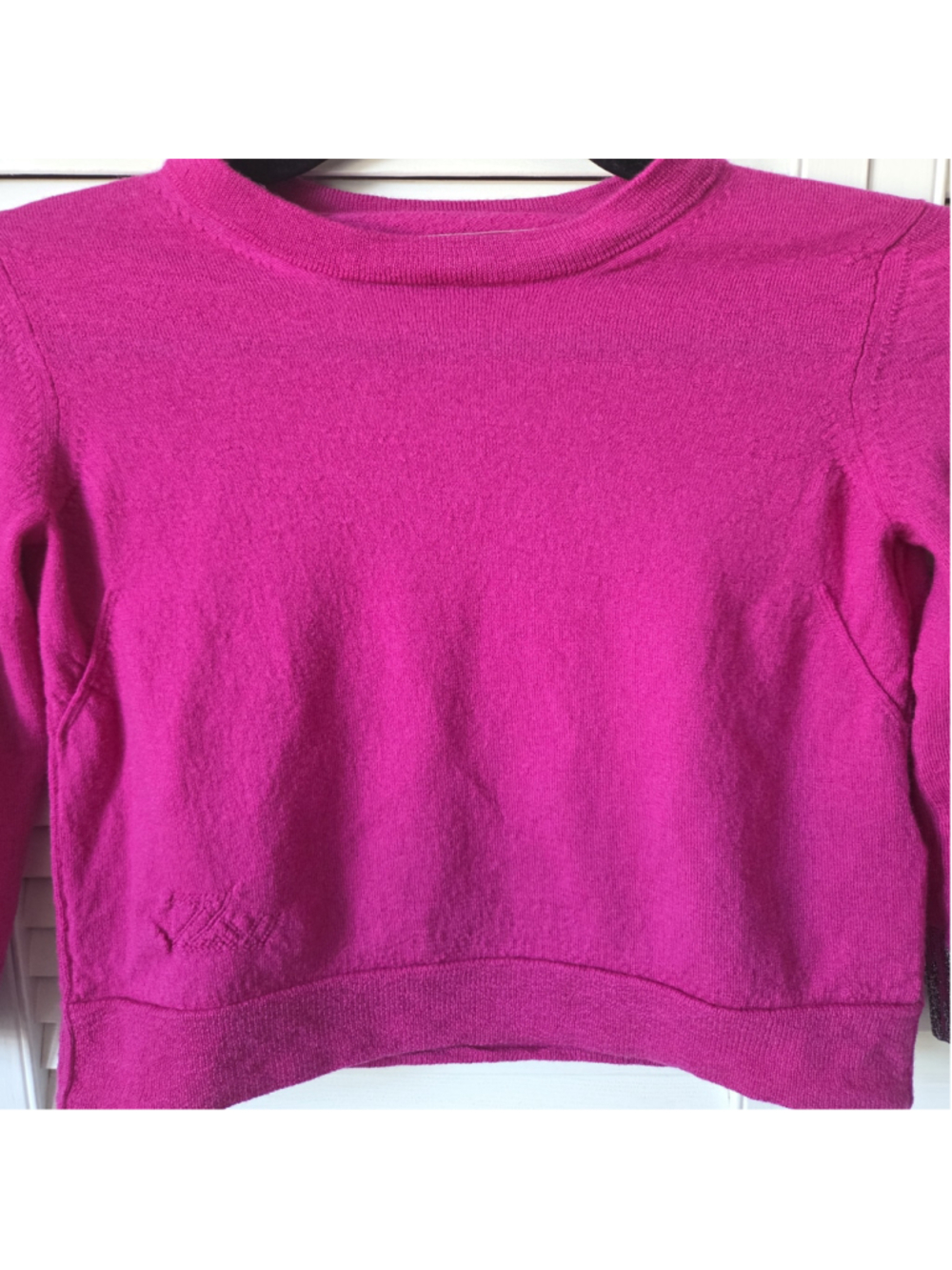 Women's ZADIG & VOLTAIRE Fuchsia & Silver Crew Neck Sweater S - Picture 2 of 13